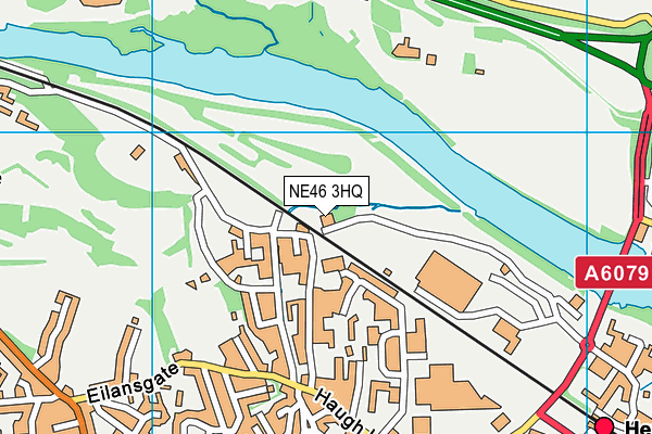 NE46 3HQ map - OS VectorMap District (Ordnance Survey)