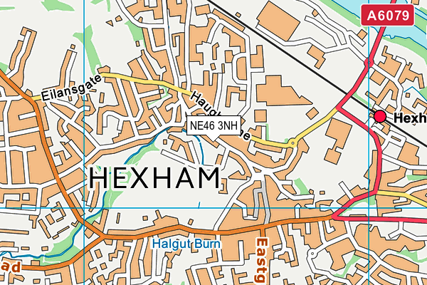 NE46 3NH map - OS VectorMap District (Ordnance Survey)