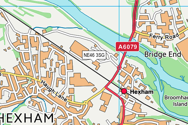 Tyne Green map (NE46 3SG) - OS VectorMap District (Ordnance Survey)