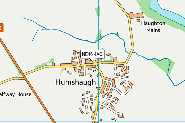 NE46 4AQ map - OS VectorMap District (Ordnance Survey)