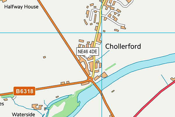 NE46 4DE map - OS VectorMap District (Ordnance Survey)