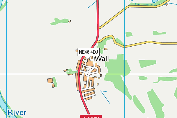 NE46 4DJ map - OS VectorMap District (Ordnance Survey)