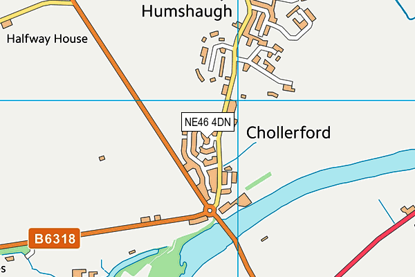 Map of HUMSHAUGH NET ZERO CIC at district scale