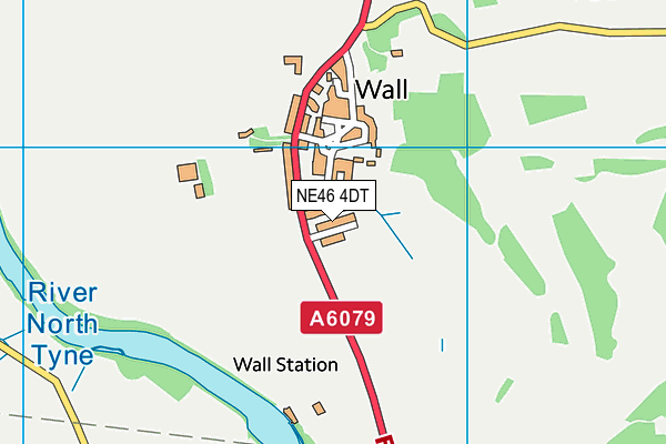 NE46 4DT map - OS VectorMap District (Ordnance Survey)