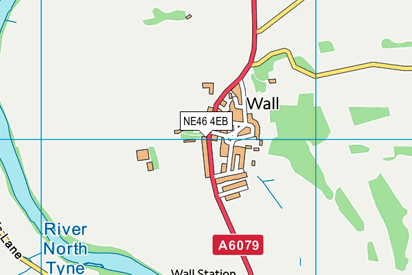 NE46 4EB map - OS VectorMap District (Ordnance Survey)