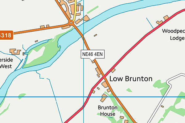 Humshaugh Cricket Club map (NE46 4EN) - OS VectorMap District (Ordnance Survey)