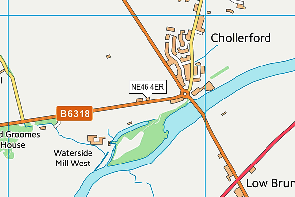 NE46 4ER map - OS VectorMap District (Ordnance Survey)