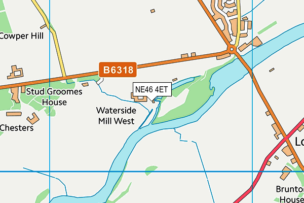 NE46 4ET map - OS VectorMap District (Ordnance Survey)