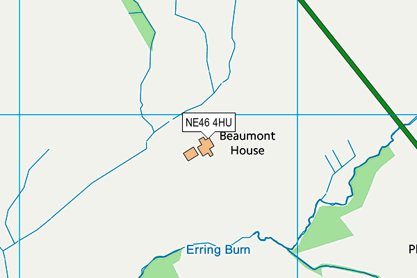 NE46 4HU map - OS VectorMap District (Ordnance Survey)