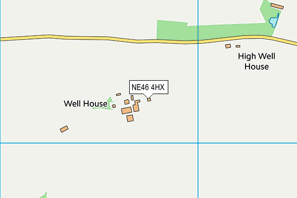 NE46 4HX map - OS VectorMap District (Ordnance Survey)