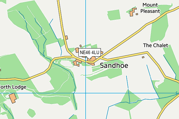 NE46 4LU map - OS VectorMap District (Ordnance Survey)