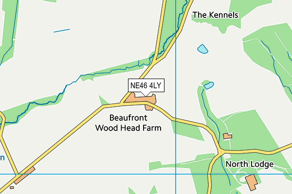Beaufront First School map (NE46 4LY) - OS VectorMap District (Ordnance Survey)