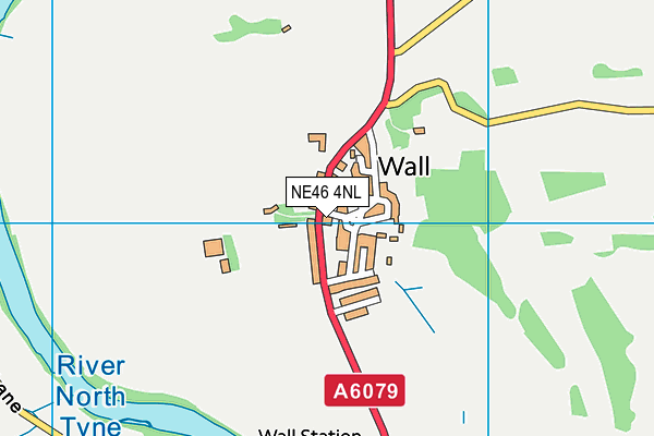 NE46 4NL map - OS VectorMap District (Ordnance Survey)