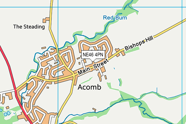 NE46 4PN map - OS VectorMap District (Ordnance Survey)