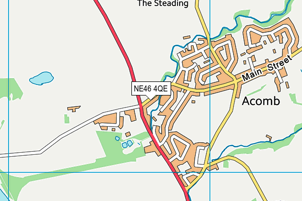 NE46 4QE map - OS VectorMap District (Ordnance Survey)