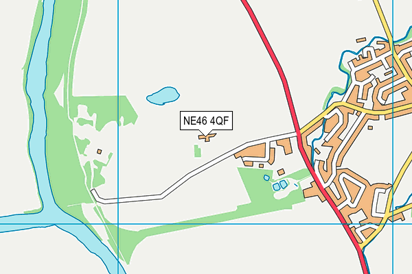 NE46 4QF map - OS VectorMap District (Ordnance Survey)