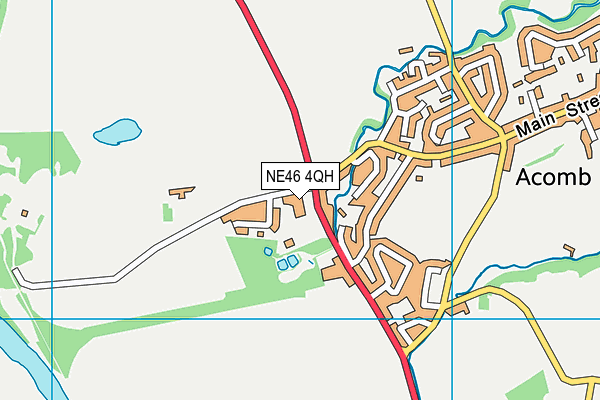 NE46 4QH map - OS VectorMap District (Ordnance Survey)