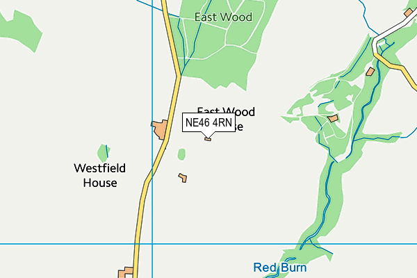 NE46 4RN map - OS VectorMap District (Ordnance Survey)