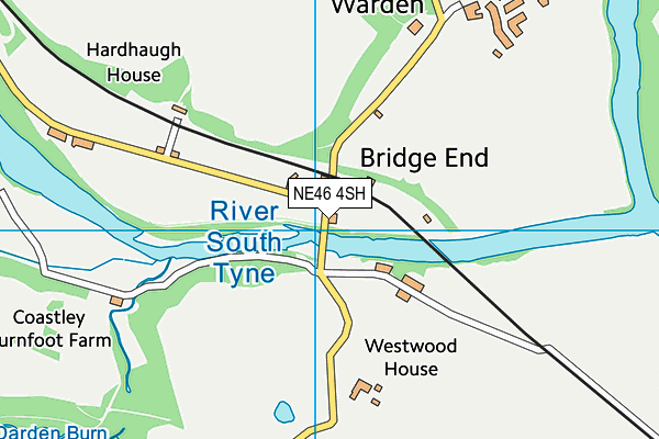 NE46 4SH map - OS VectorMap District (Ordnance Survey)