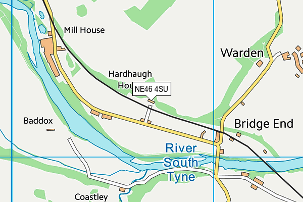 NE46 4SU map - OS VectorMap District (Ordnance Survey)