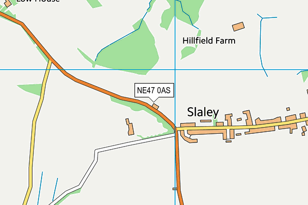 NE47 0AS map - OS VectorMap District (Ordnance Survey)