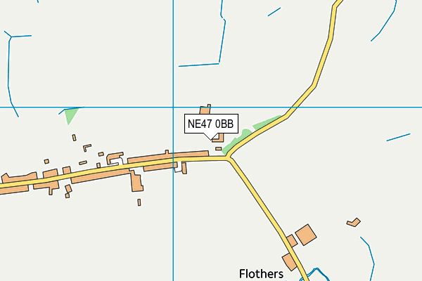 NE47 0BB map - OS VectorMap District (Ordnance Survey)