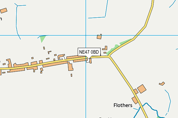 NE47 0BD map - OS VectorMap District (Ordnance Survey)