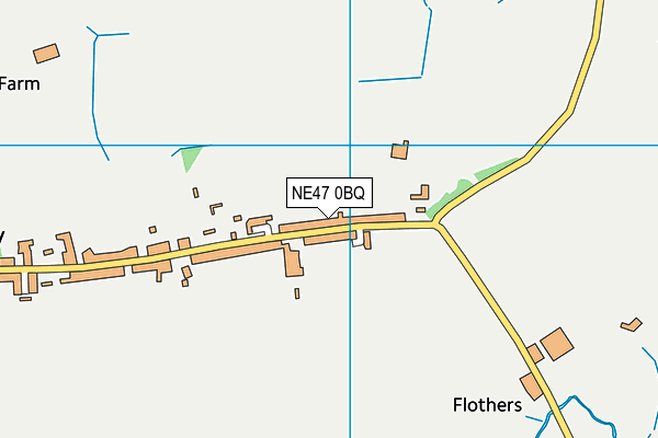 NE47 0BQ map - OS VectorMap District (Ordnance Survey)