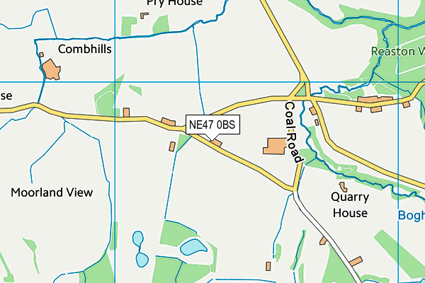 NE47 0BS map - OS VectorMap District (Ordnance Survey)