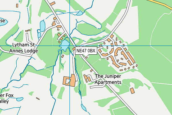 Slaley Hall map (NE47 0BX) - OS VectorMap District (Ordnance Survey)
