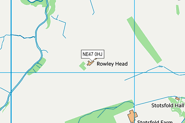 NE47 0HJ map - OS VectorMap District (Ordnance Survey)