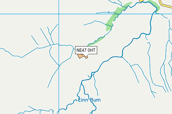 NE47 0HT map - OS VectorMap District (Ordnance Survey)