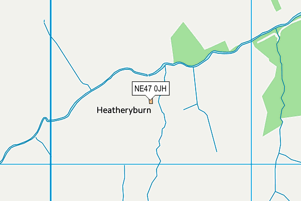 NE47 0JH map - OS VectorMap District (Ordnance Survey)