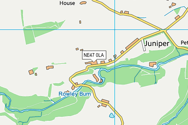 NE47 0LA map - OS VectorMap District (Ordnance Survey)