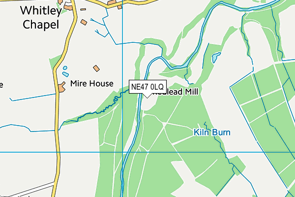 NE47 0LQ map - OS VectorMap District (Ordnance Survey)