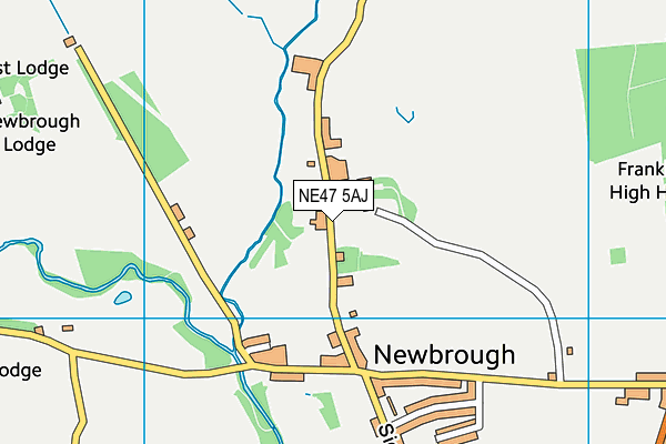 NE47 5AJ map - OS VectorMap District (Ordnance Survey)