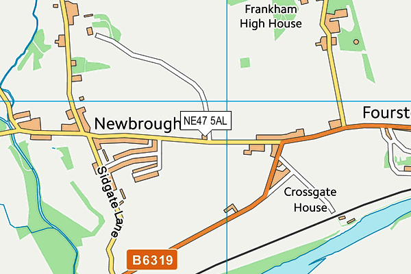 NE47 5AL map - OS VectorMap District (Ordnance Survey)