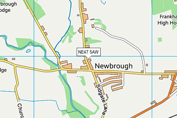 NE47 5AW map - OS VectorMap District (Ordnance Survey)