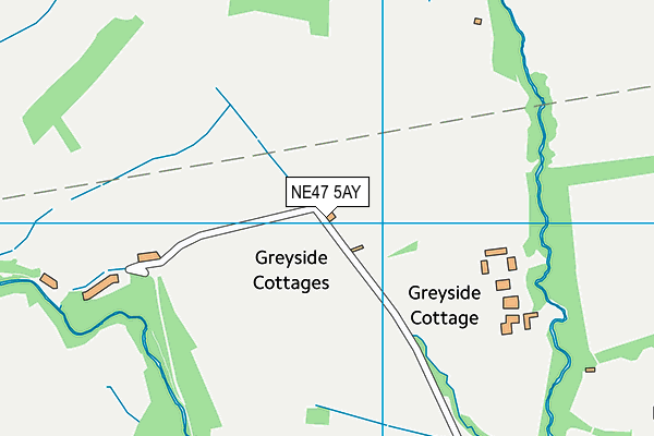 NE47 5AY map - OS VectorMap District (Ordnance Survey)