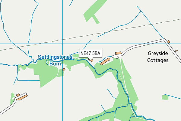 NE47 5BA map - OS VectorMap District (Ordnance Survey)