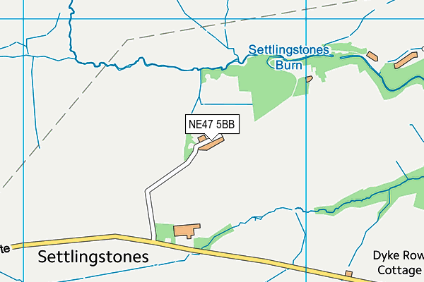 NE47 5BB map - OS VectorMap District (Ordnance Survey)