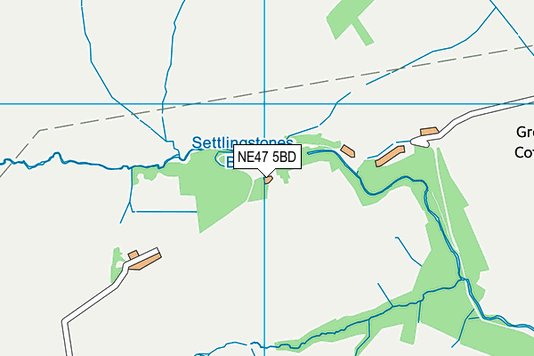 NE47 5BD map - OS VectorMap District (Ordnance Survey)