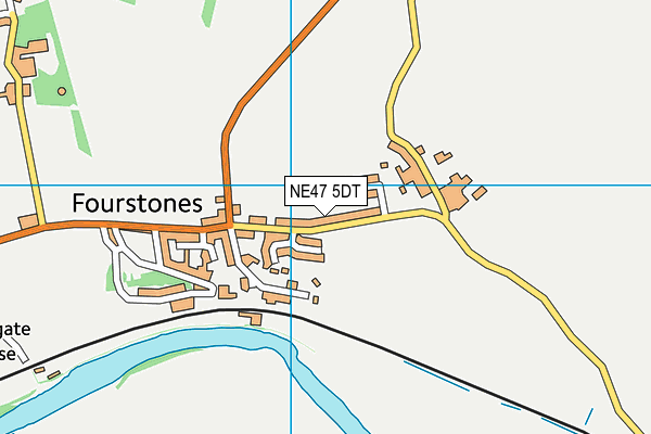 NE47 5DT map - OS VectorMap District (Ordnance Survey)