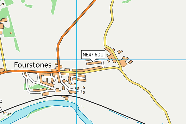 NE47 5DU map - OS VectorMap District (Ordnance Survey)