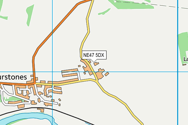 NE47 5DX map - OS VectorMap District (Ordnance Survey)