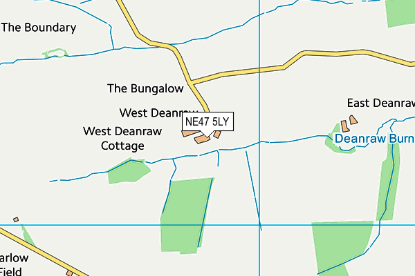 NE47 5LY map - OS VectorMap District (Ordnance Survey)
