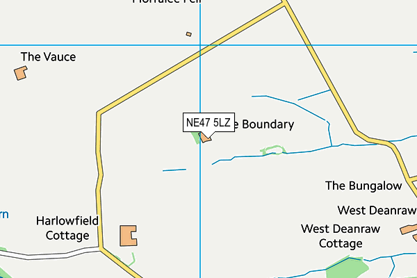 NE47 5LZ map - OS VectorMap District (Ordnance Survey)