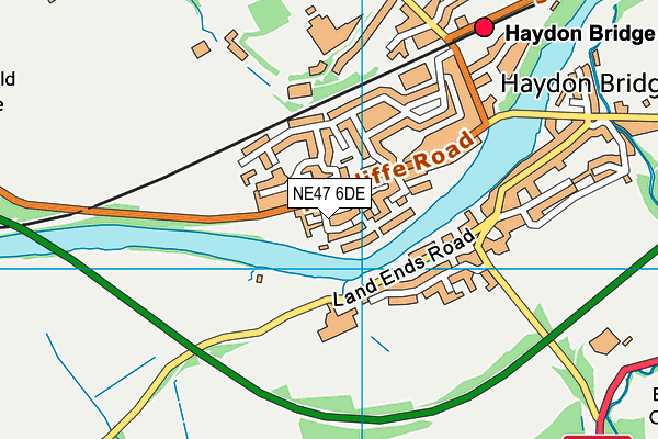 NE47 6DE map - OS VectorMap District (Ordnance Survey)