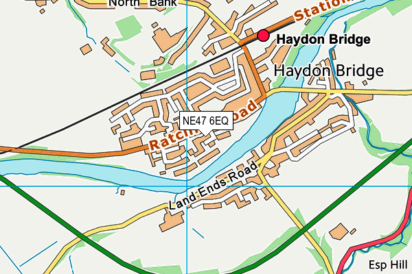 NE47 6EQ map - OS VectorMap District (Ordnance Survey)