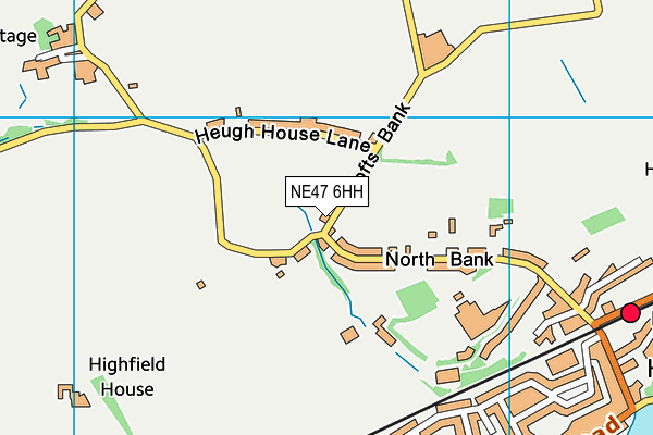 NE47 6HH map - OS VectorMap District (Ordnance Survey)